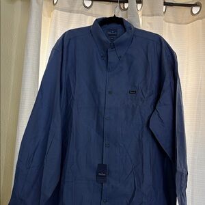 Faconnable Dark Blue Cotton Shirt